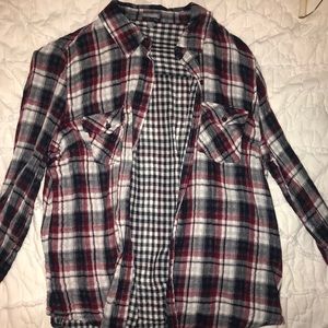 Charlotte Russe red white and blue flannel